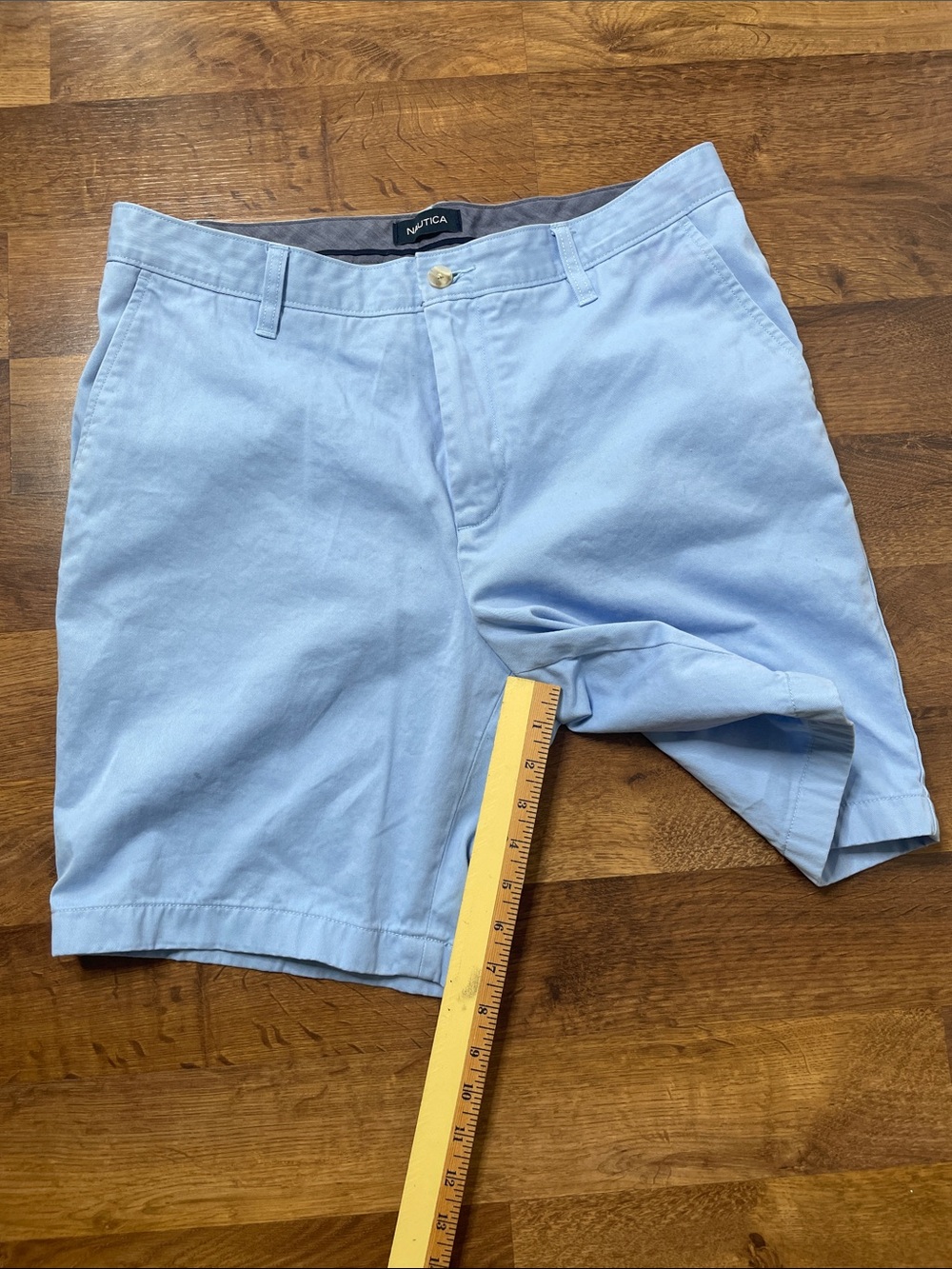 Nautical flat front shorts light blue 34w - Picture 2 of 7